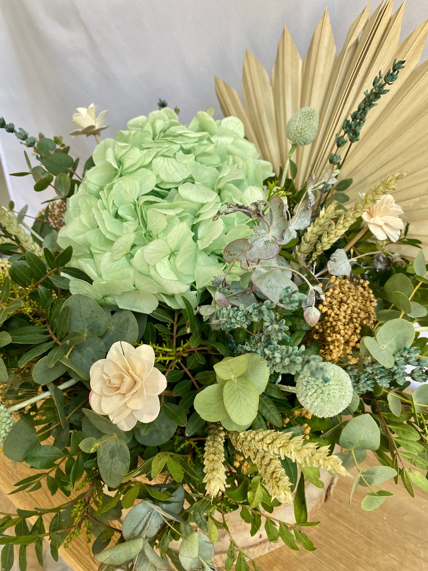 CESTA HORTENSIA VERDE MAR