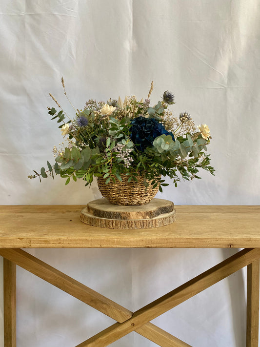 CESTA HORTENSIA AZUL