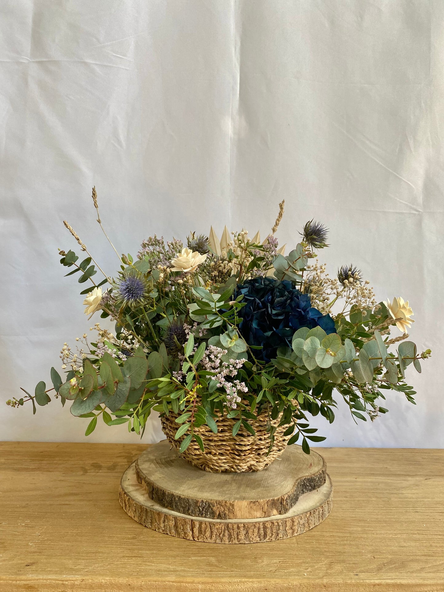 CESTA HORTENSIA AZUL
