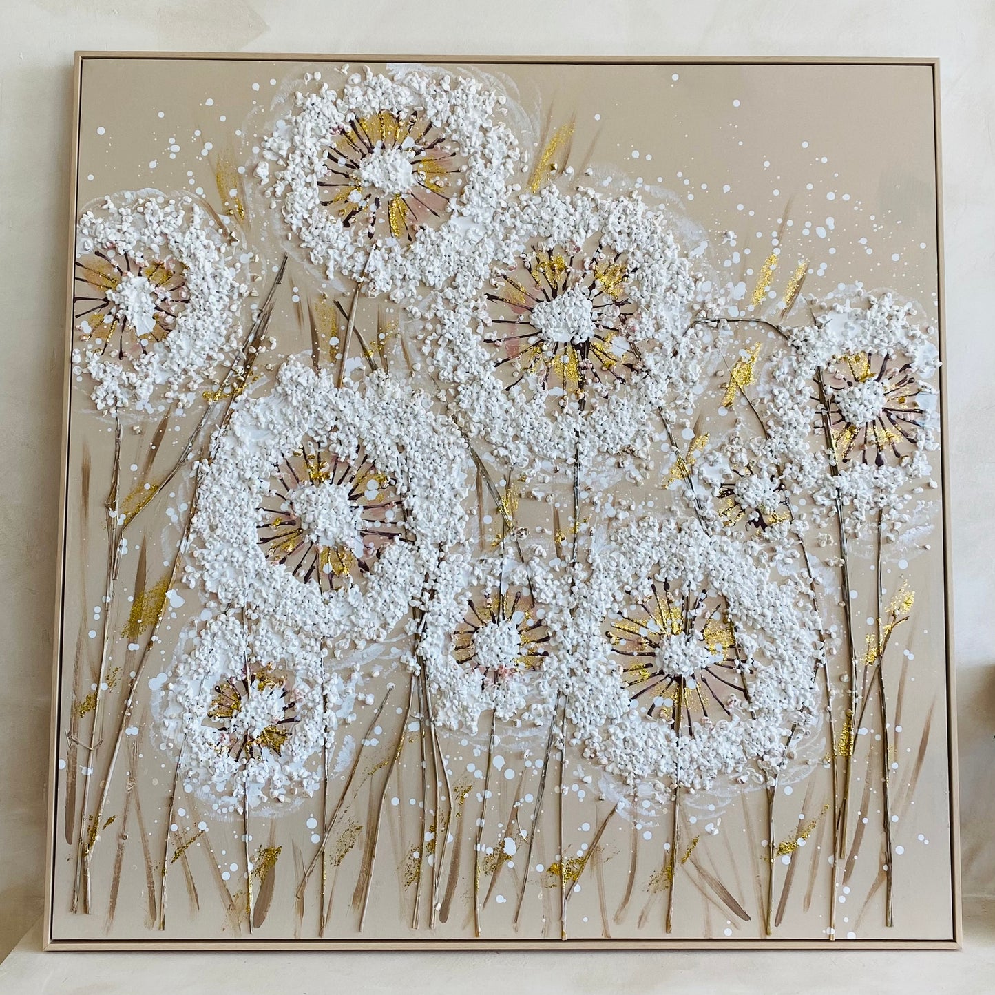 Cuadro FLORES BEIGE