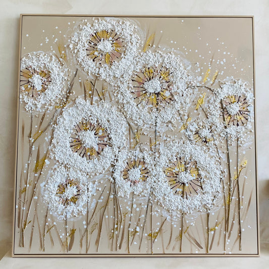 Cuadro FLORES BEIGE