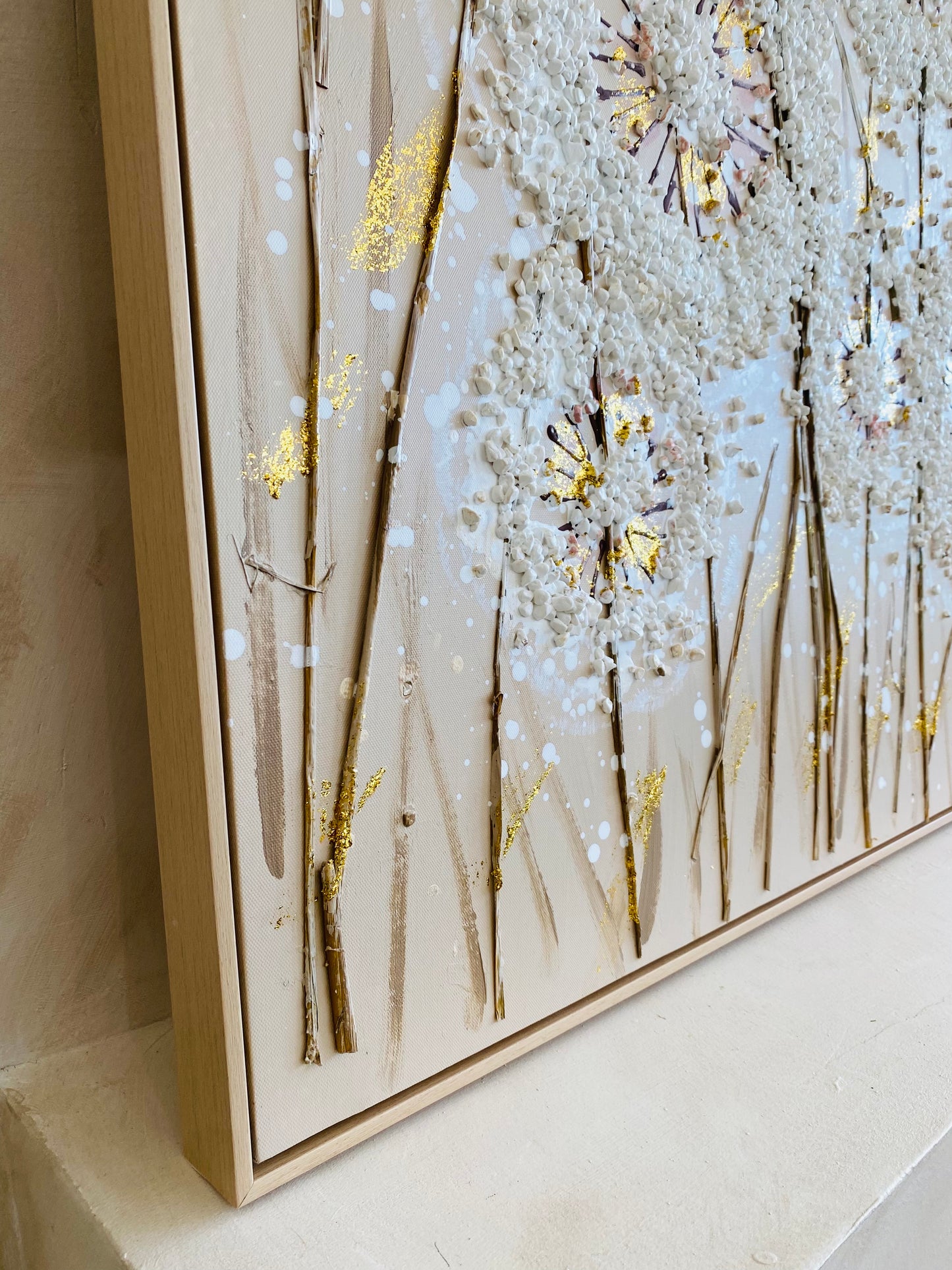 Cuadro FLORES BEIGE